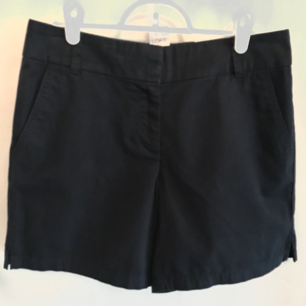 Loft Outlet 6" Twill Shorts Navy Sz 2 NWT - Picture 3 of 14